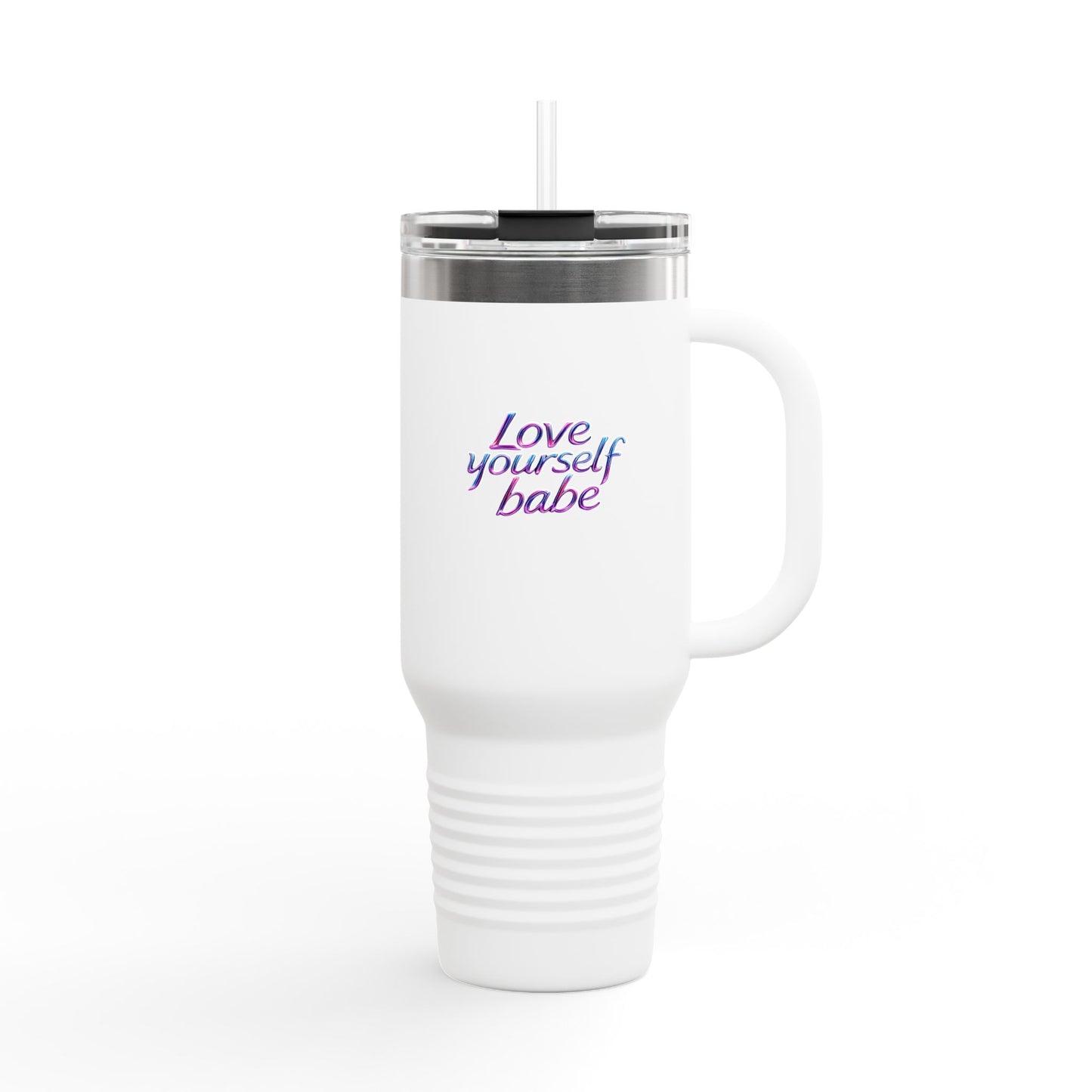 Inspirational Insulated Travel Mug - 40oz "Love Yourself Babe"