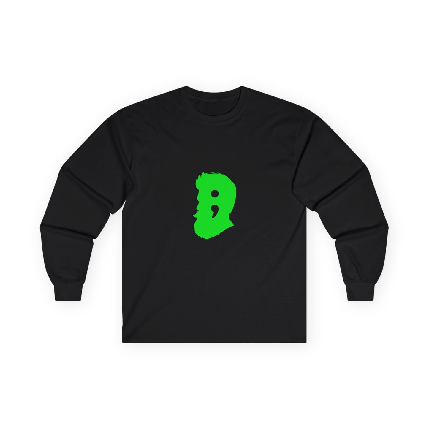 Cool Green Beard Icon Unisex Long Sleeve Tee