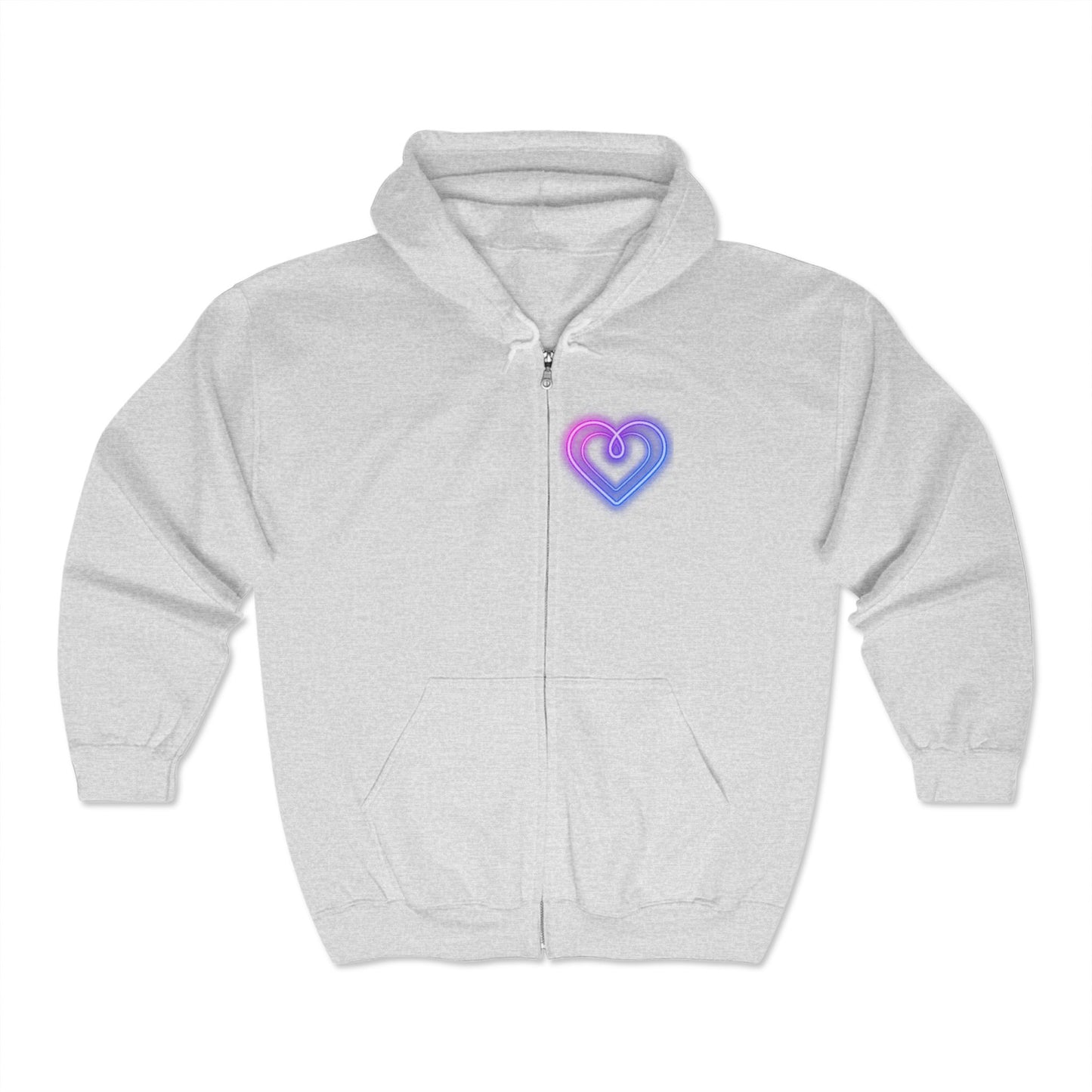 Love Yourself Babe Full Zip Hoodie - Unisex Heavy Blend Sweatshirt for Comfort and Self-Love