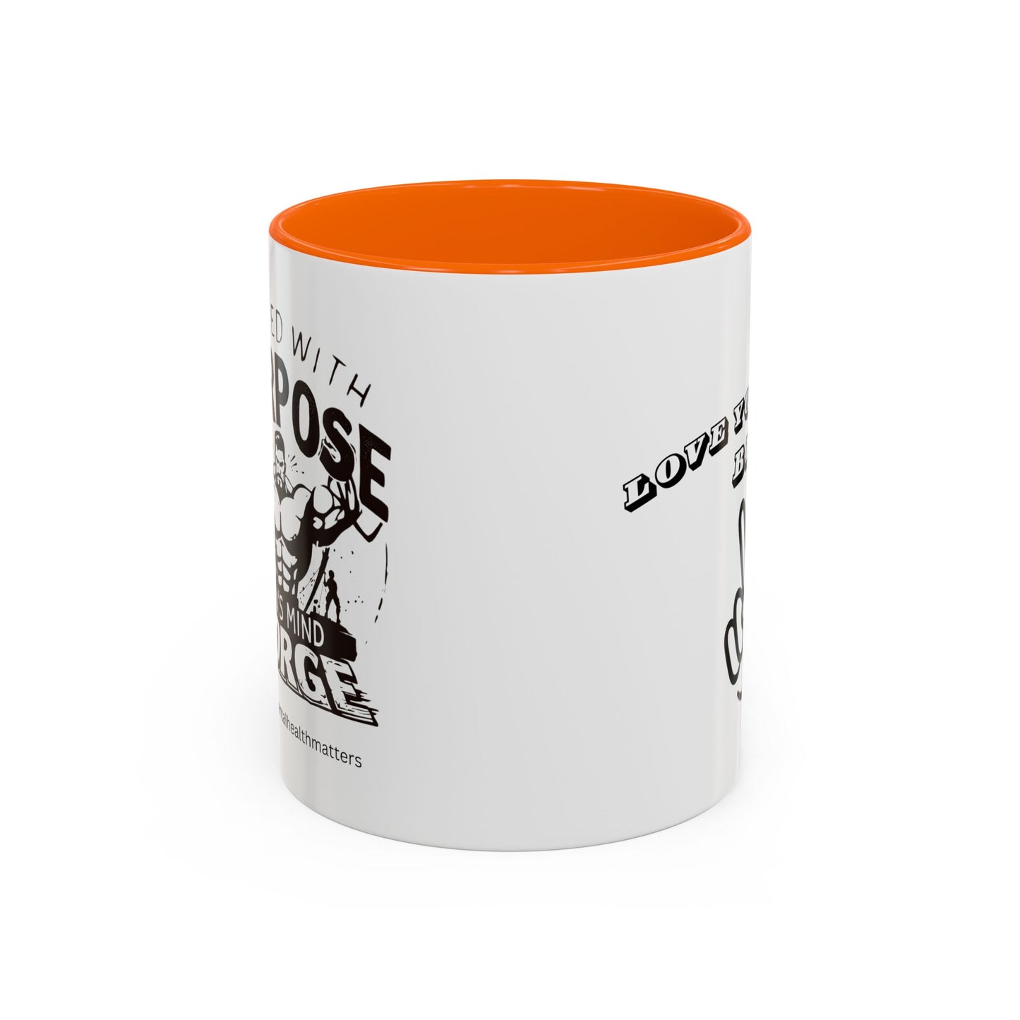 Motivational Accent Coffee Mug - Love Yourself Bro Design