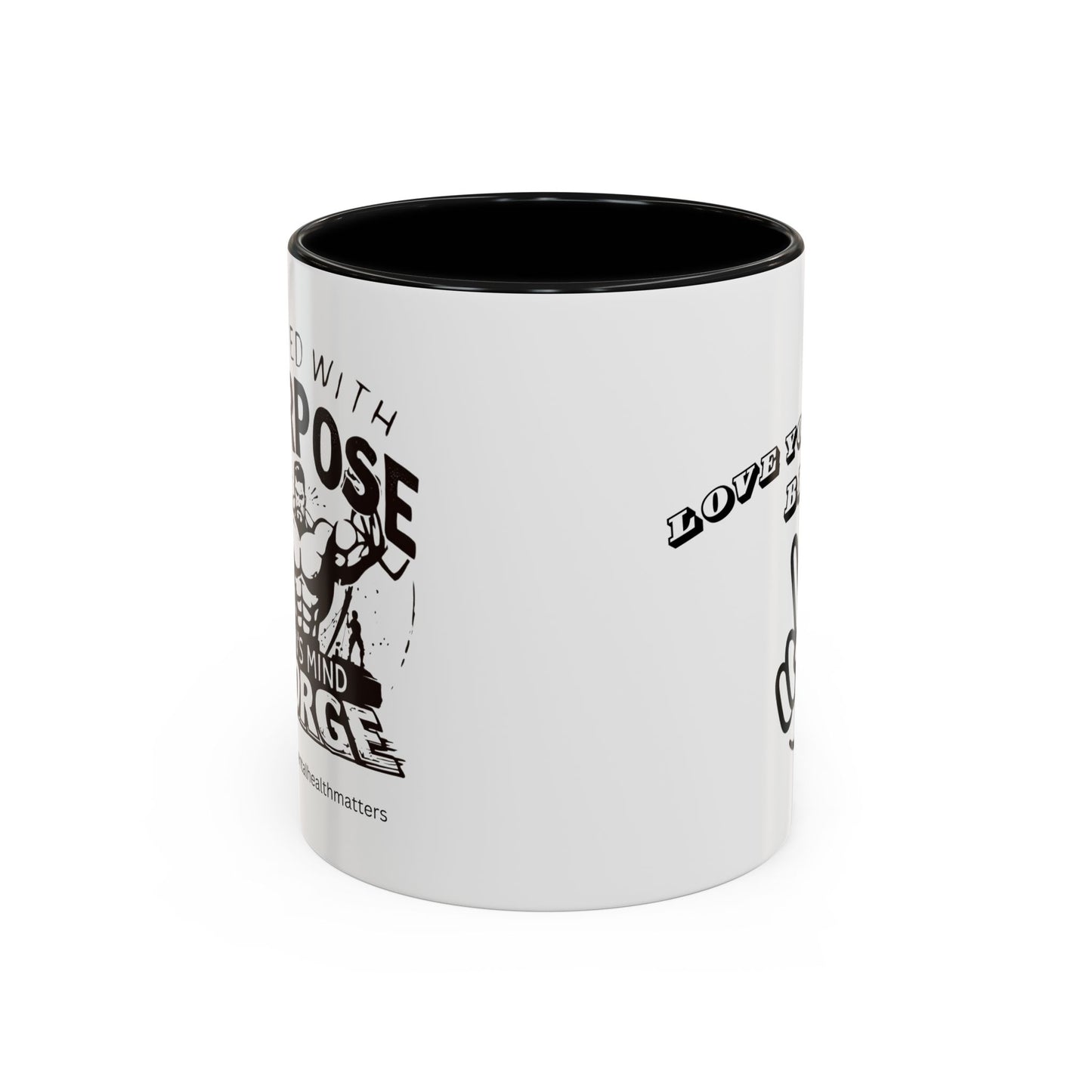 Motivational Accent Coffee Mug - Love Yourself Bro Design