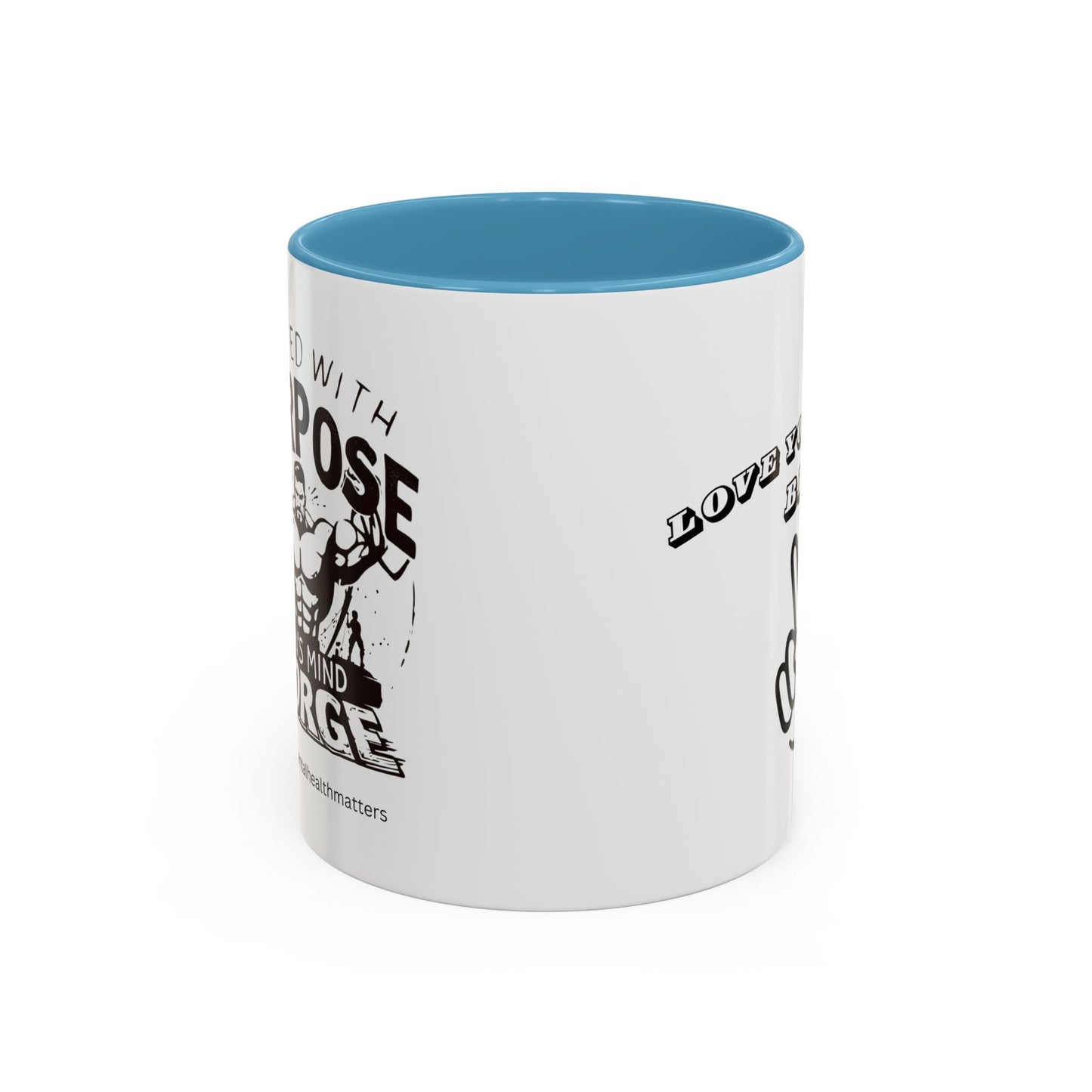 Motivational Accent Coffee Mug - Love Yourself Bro Design