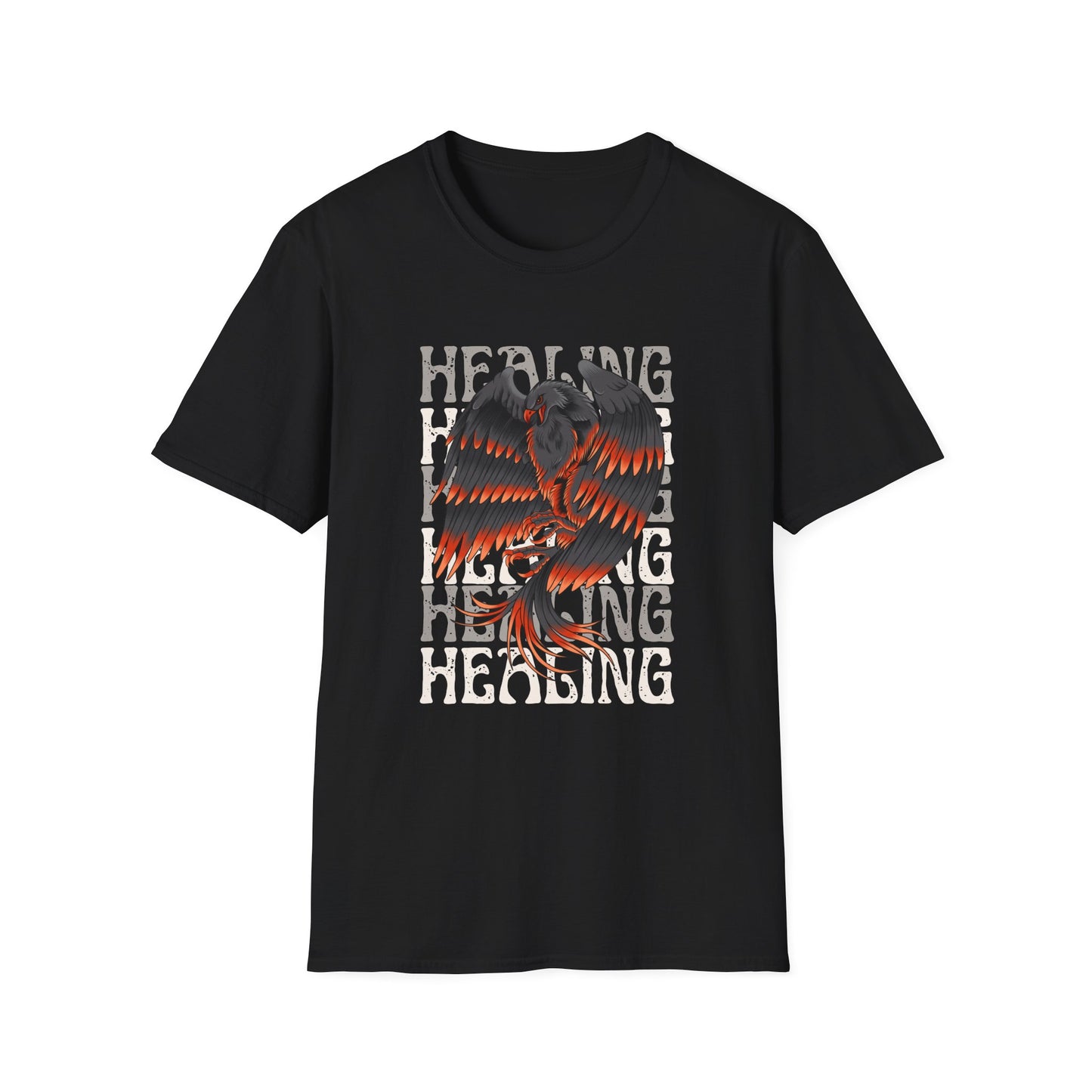 Healing Vibes Unisex Softstyle T-Shirt, Spiritual Gifts, Mindfulness Apparel, Bohemian Clothing, Self-Care Fashion, Positive Energy Wear