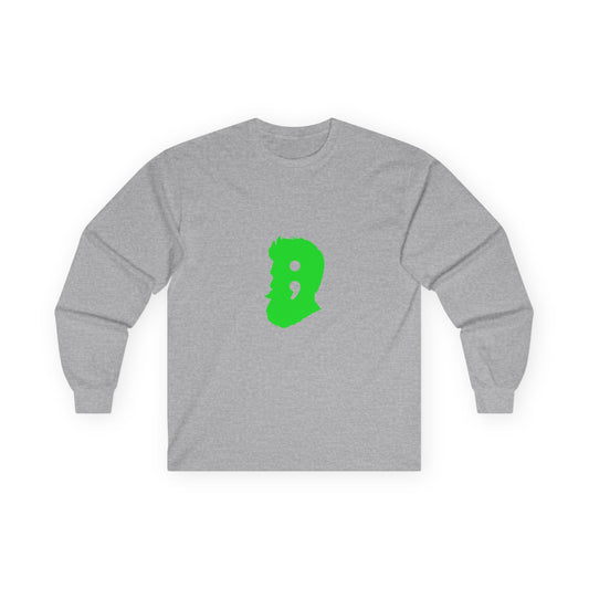 Cool Green Beard Icon Unisex Long Sleeve Tee