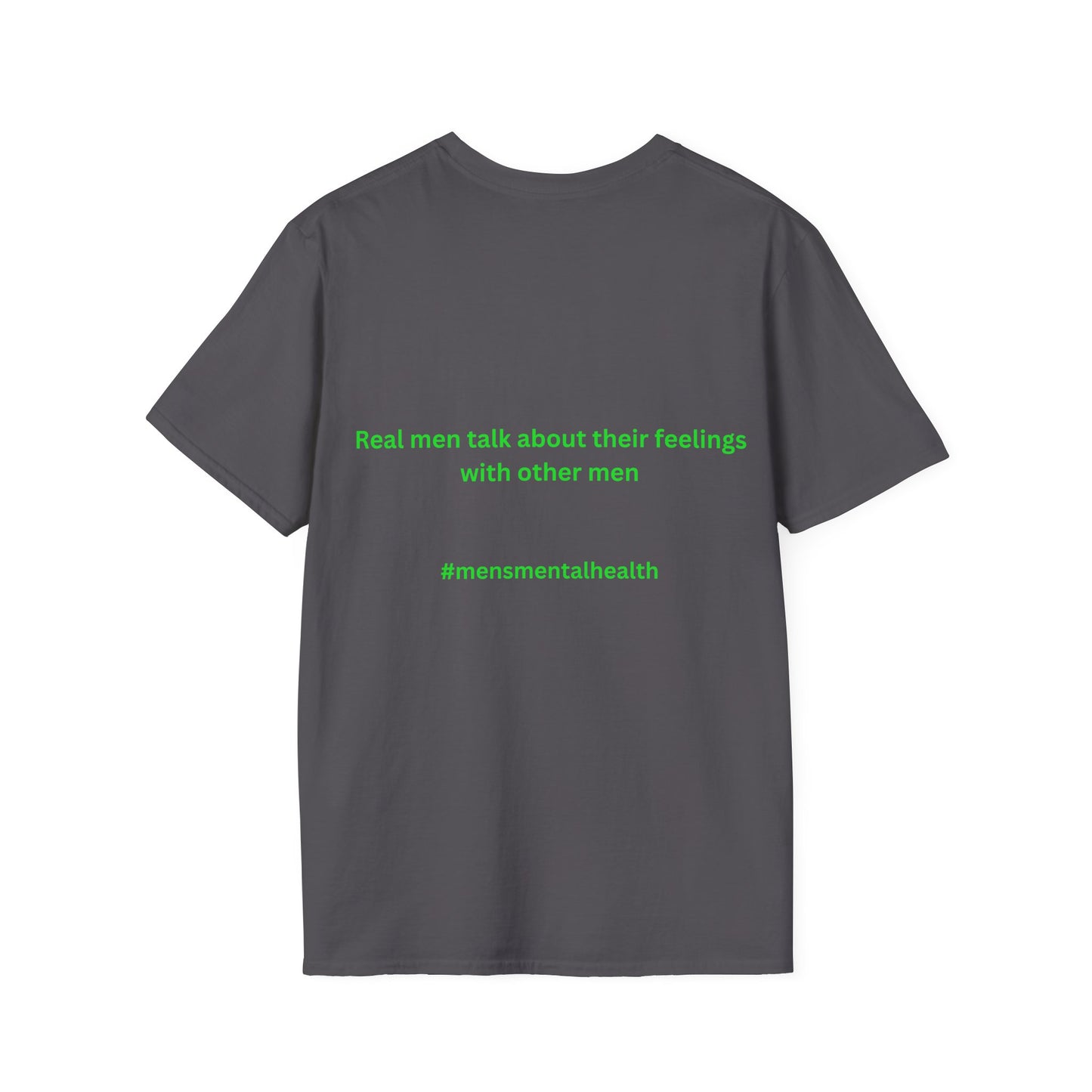 Men's Mental Health Awareness T-Shirt - Real Men Share Feelings, Unisex Softstyle Tee