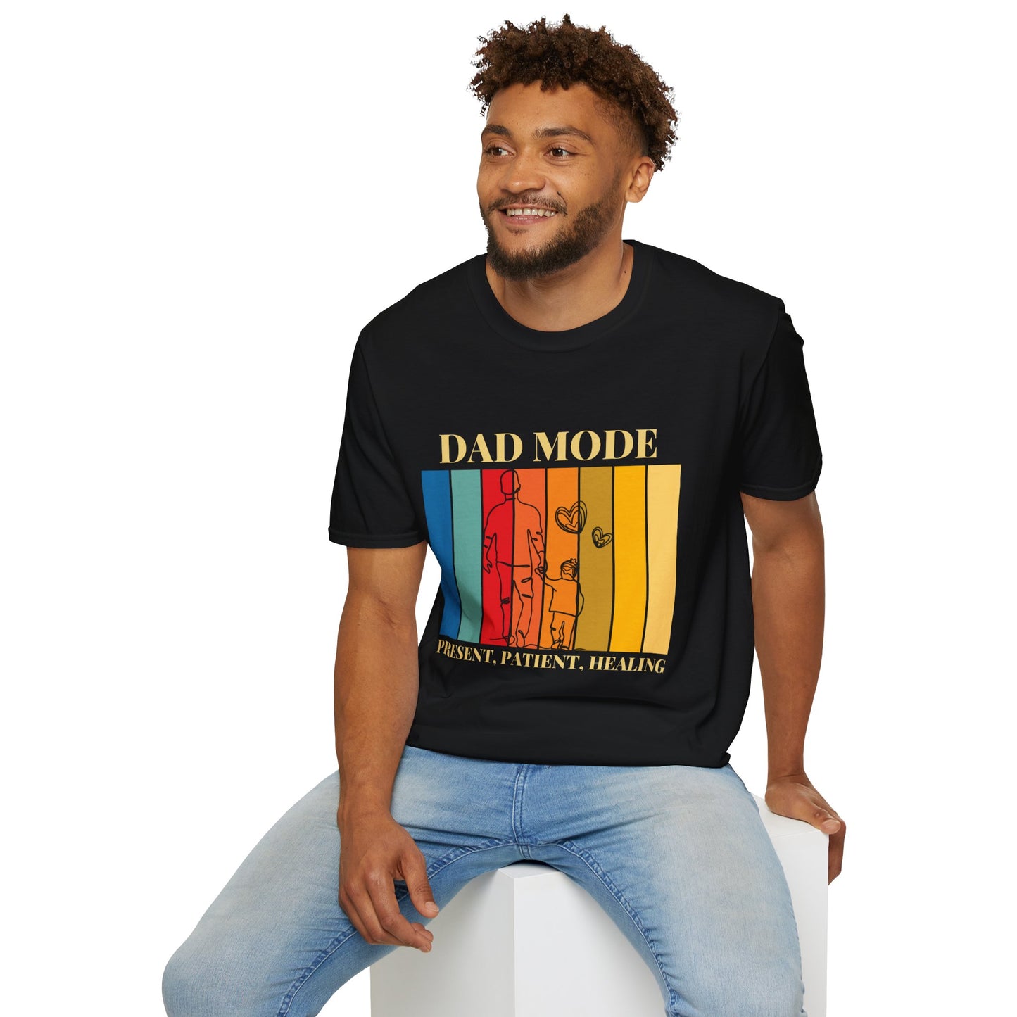 Dad Mode Unisex Softstyle T-Shirt | Father's Day Gift, Dad Shirt, Parenting Tee, Family Matching Outfit, Casual Wear
