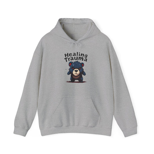 Healing Trauma Bear Unisex Hoodie - Cozy Sweatshirt for Comfort & Support