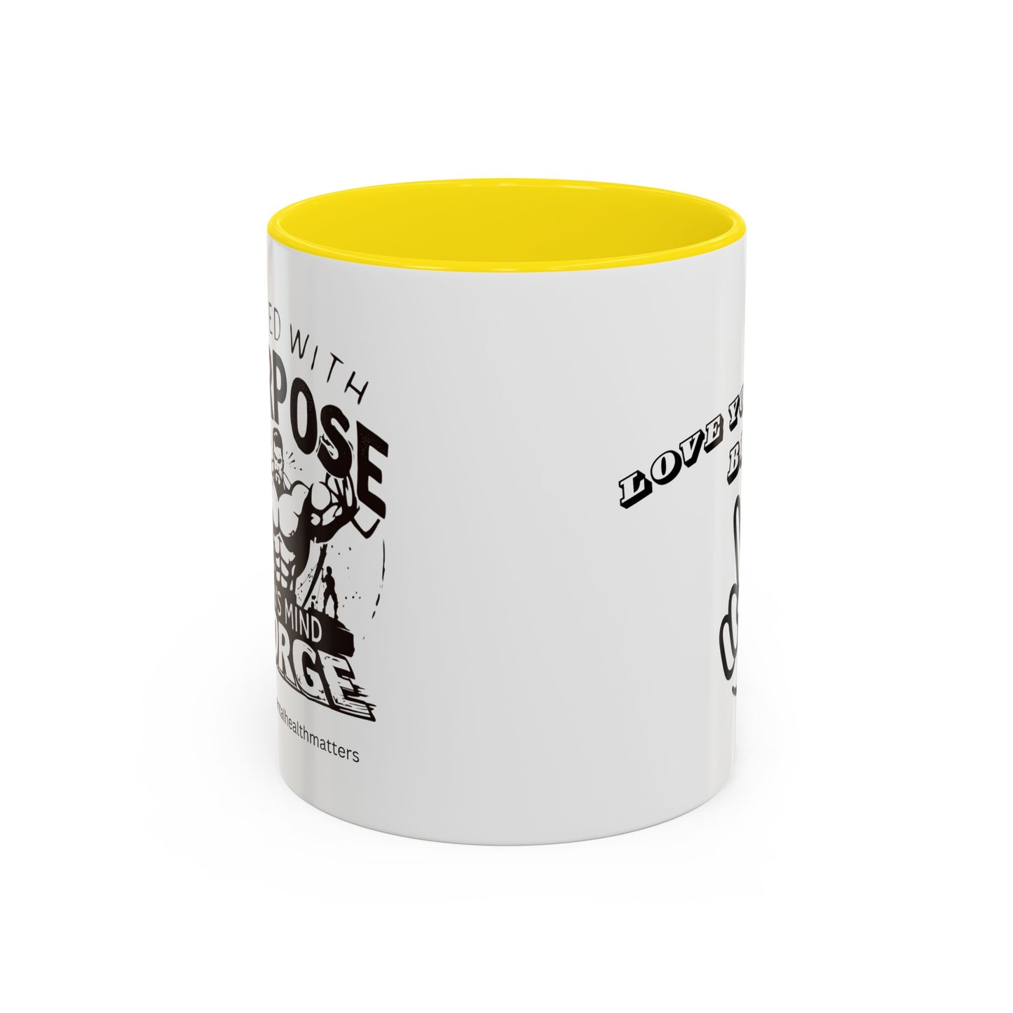 Motivational Accent Coffee Mug - Love Yourself Bro Design