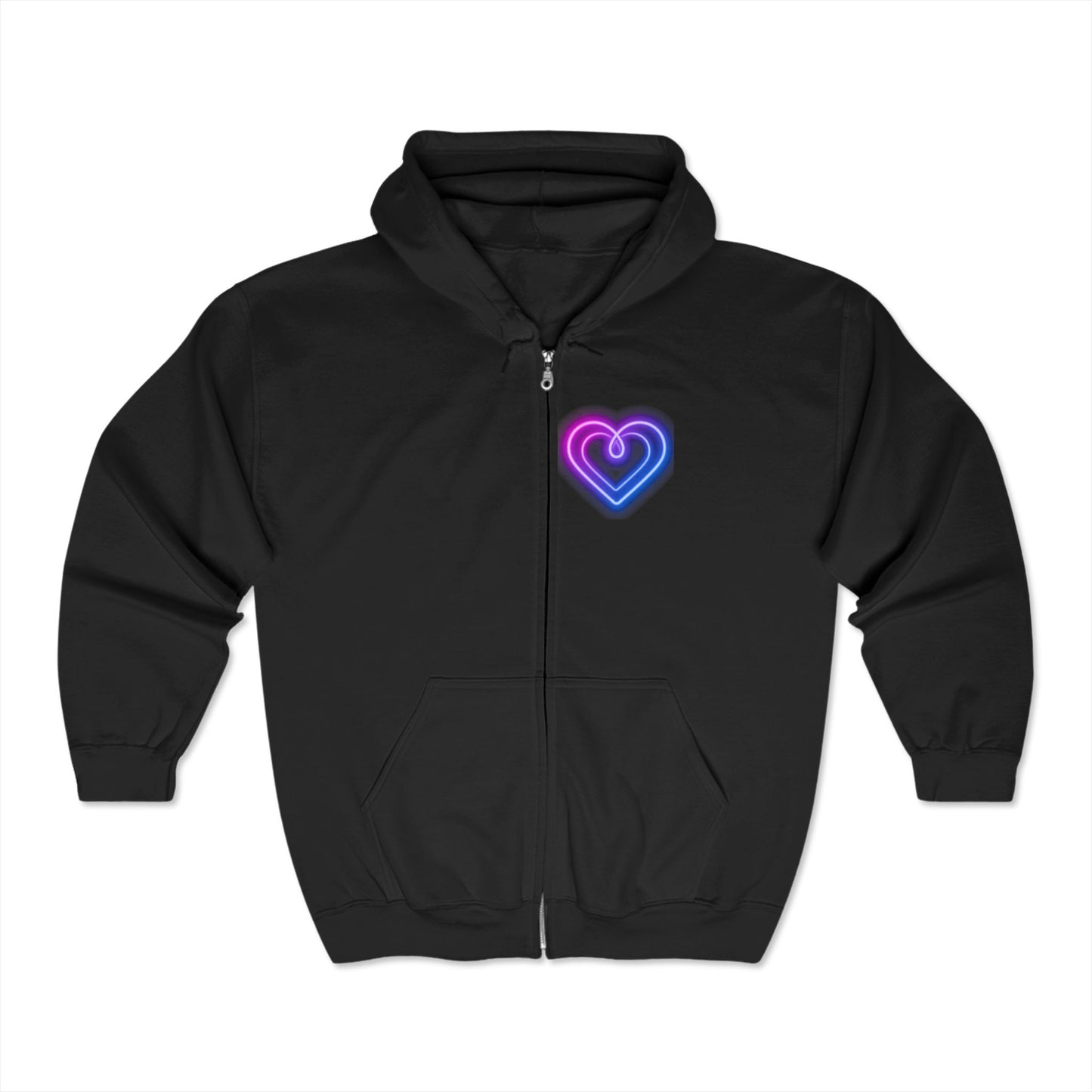 Love Yourself Babe Full Zip Hoodie - Unisex Heavy Blend Sweatshirt for Comfort and Self-Love