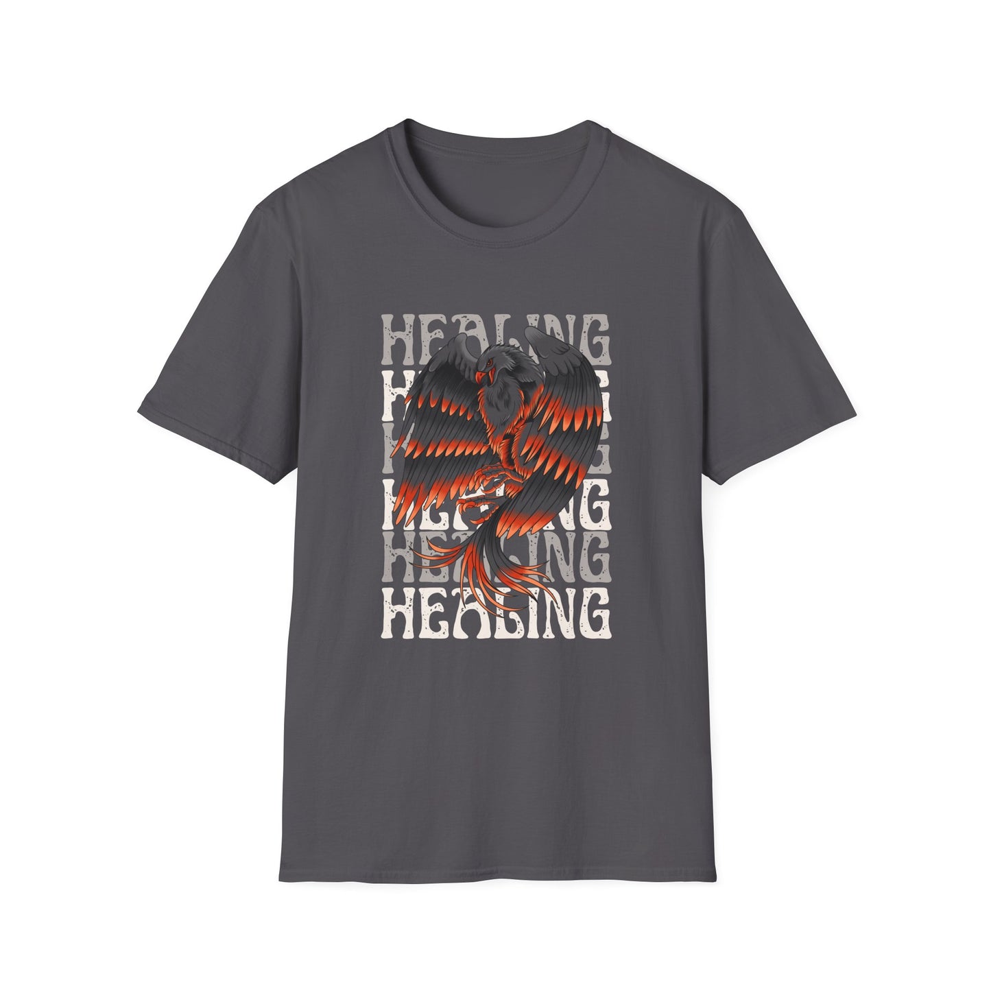 Healing Vibes Unisex Softstyle T-Shirt, Spiritual Gifts, Mindfulness Apparel, Bohemian Clothing, Self-Care Fashion, Positive Energy Wear